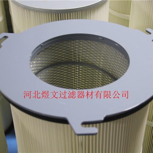 325*1000法兰式真空吸砂机除尘滤芯聚酯无纺布滤筒三耳抛丸机滤芯