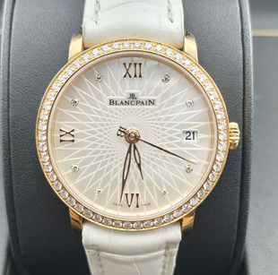 98新33.9mm宝珀女装系列6604玫瑰金镶钻自动机械女表原钻