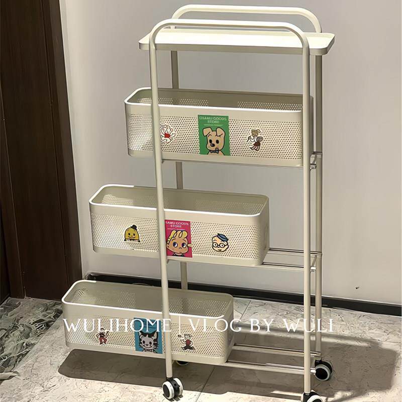 化妆室夹缝置物架浴室厕所多功能落地多层收纳层架不锈钢小推车架