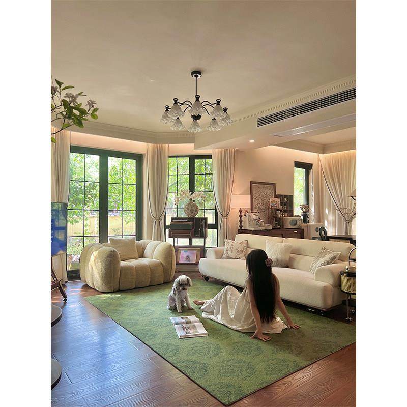 巴洛克礼堂”本宅慕泽高端家居中古法式复古客厅绿色羊毛地毯卧室,居家布艺,地毯,淘宝优惠券,粉丝福利购,淘宝优惠卷