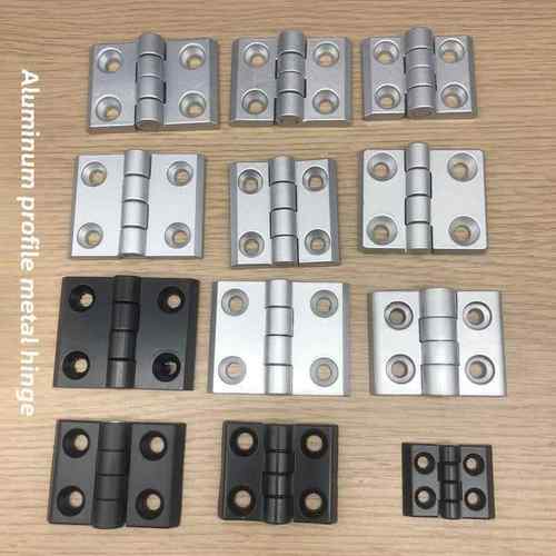 锌合金合页2020 3030 4040铝型材金属5060机柜精加工银白黑色铰炼