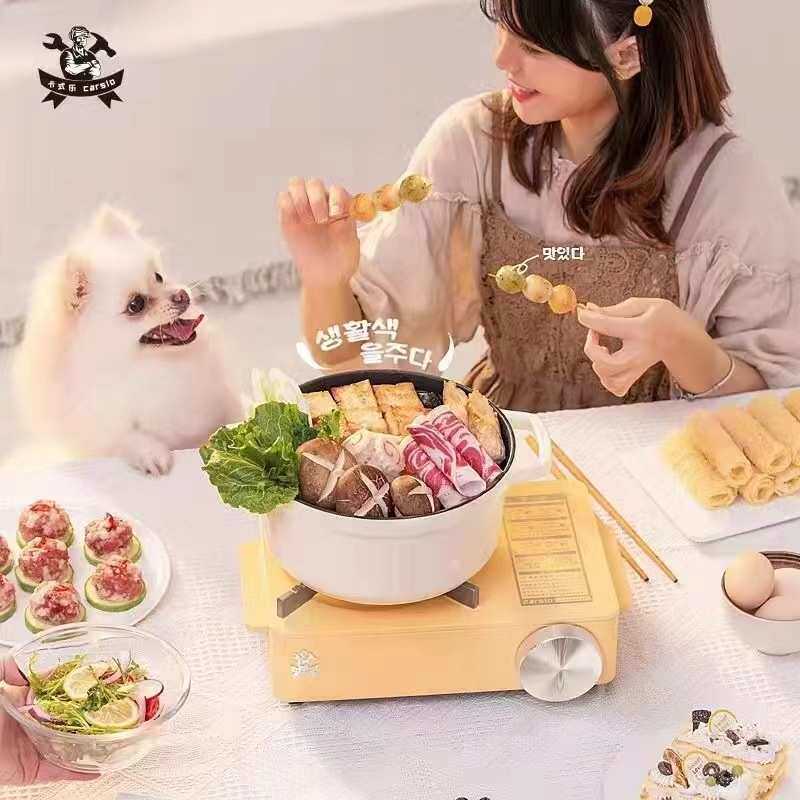 日式迷你户外卡式炉便携野炊炉具烧烤炉卡磁火锅炉 韩式卡式炉野