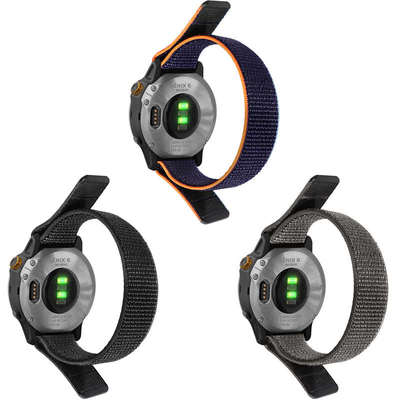 适用Garmin佳明Enduro2手表表带安夺 tactix 7尼龙回环魔术贴表带