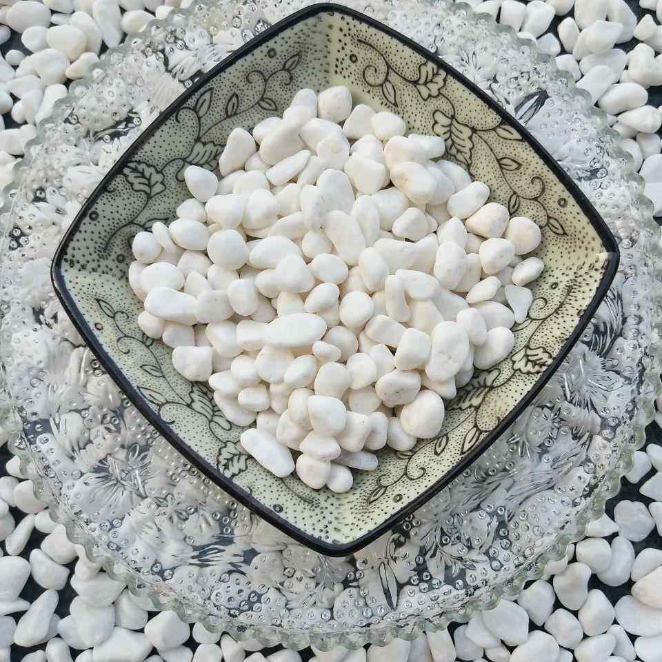 铺卵石大批鹅量现货白色石头50760斤装机制鹅卵石多肉面造景石白