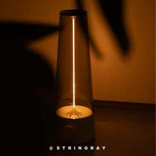 弦影复古夜灯酒吧桌面灯露营氛围灯卧室小夜灯创意充电款床头灯