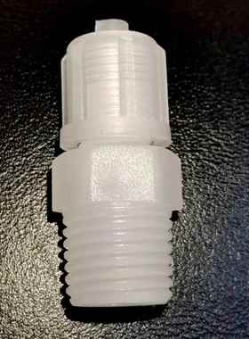 PP快拧接头耐酸碱耐腐蚀蠕动泵塑料直通三通弯头四氟管PE白色