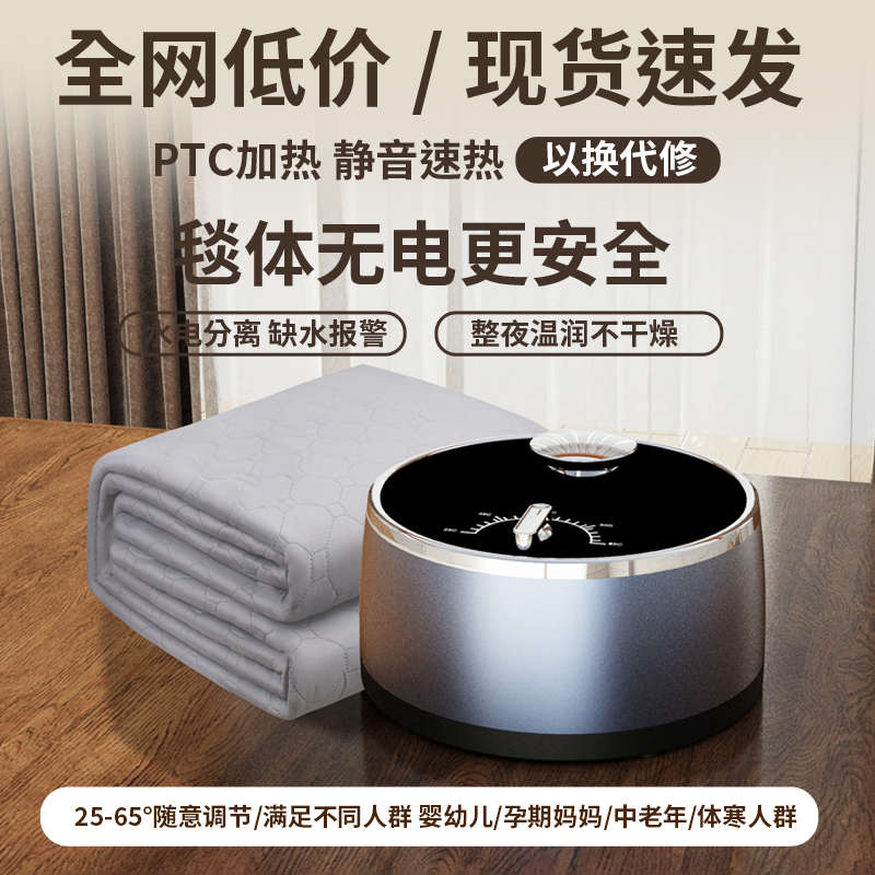 水暖电热毯双人水循环加水电褥子静音家用恒温除螨炕毯水热电热毯