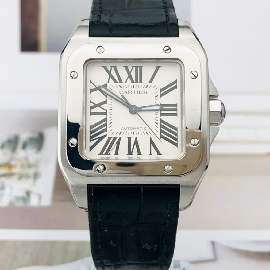 98新卡地亚公价5.5万手表女士山度士系列机械瑞士腕表W20126X8