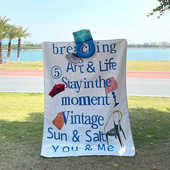 可折叠野餐垫填充棉提手防潮垫户外便携防水野餐布春游坐垫ins风