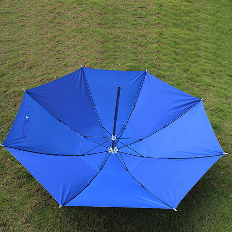 定制折叠户外创意简约伞钓鱼防雨伞户外防风双层 沙滩伞垂钓银胶