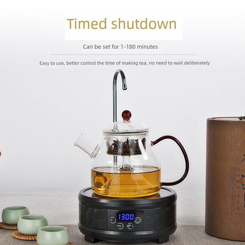 悦龙门电陶炉煮茶炉家用自动上水黑茶蒸汽煮茶器小型玻璃壶烧水炉