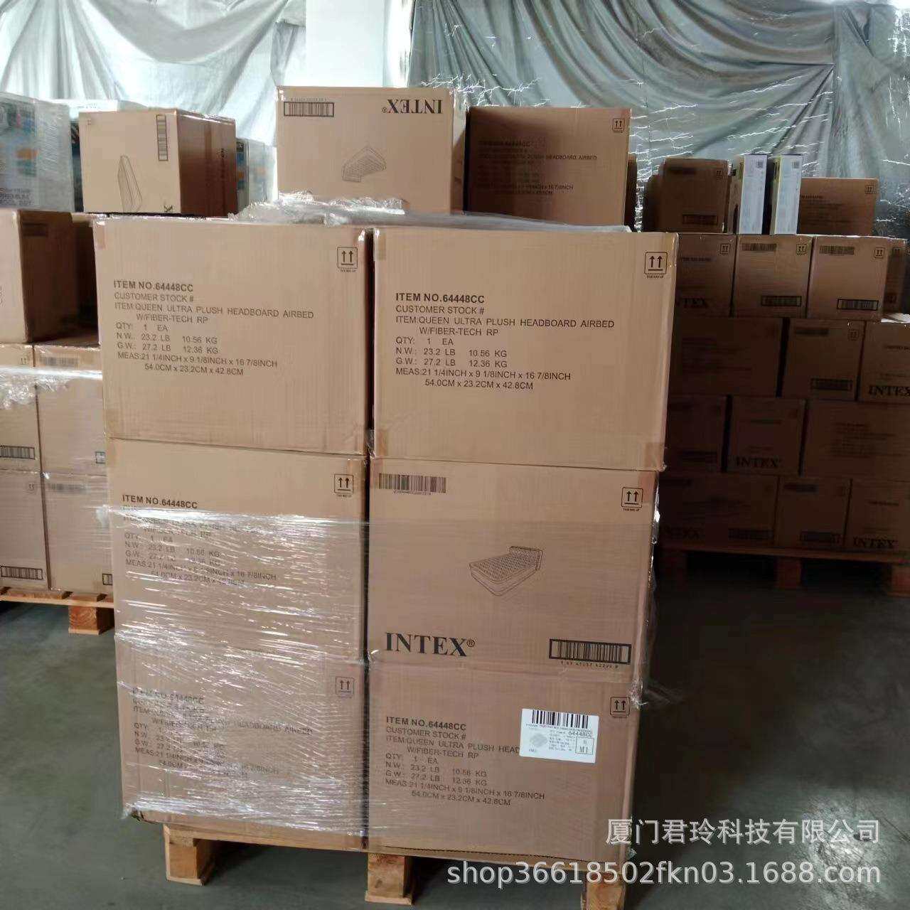 INTEX64448 充气床垫双人单米内置电动冲气床卧室折叠气垫床
