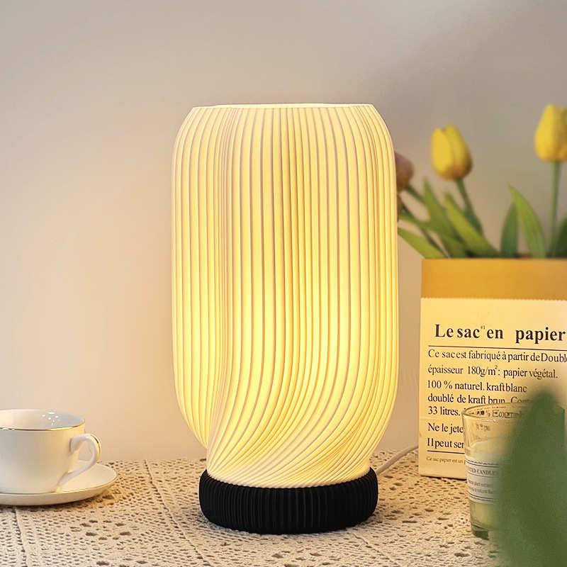 热销 卧室网红床头台灯ins少女浪漫装饰简约创意小夜灯3D打印