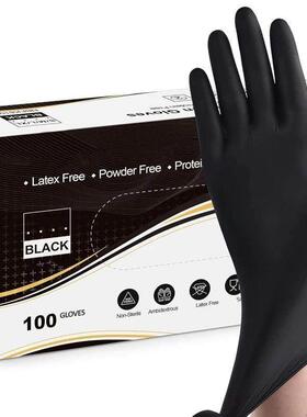 Nitrile Disposable Gloves Black 20/50/100PCS Latex Powder Fr