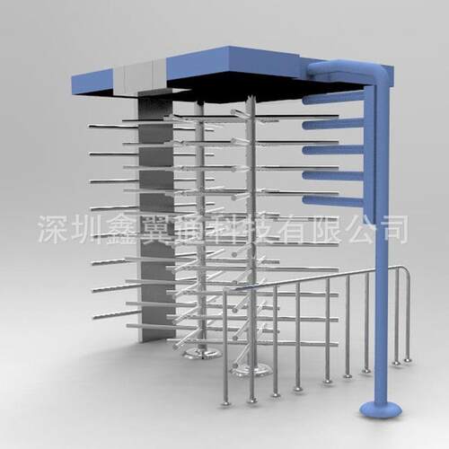 工厂大门口刷卡考勤十字闸智能门禁系统企业单位出入口全高闸
