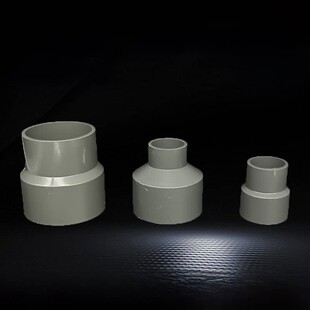 Pvc减径供水管道直接大小封头20 25 32 40 50 63灰色直管接头