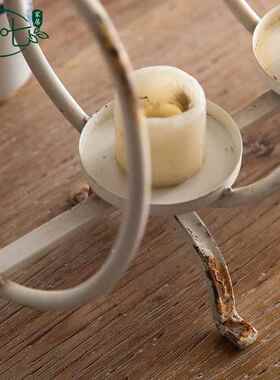 法式浪漫旧A2565桌面摆件酒店餐怀装厅烛光晚餐蜡台道具婚庆烛饰