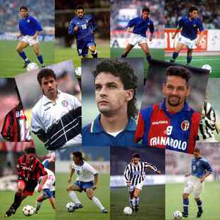 罗伯托巴乔经典老球星海报挂画墙贴寝室卧室客厅书房壁挂画简约大