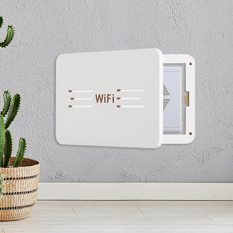 工小WiFi字款舅 入户网路箱光纤盒遮挡超 多媒体薄讯木号箱饰装弱