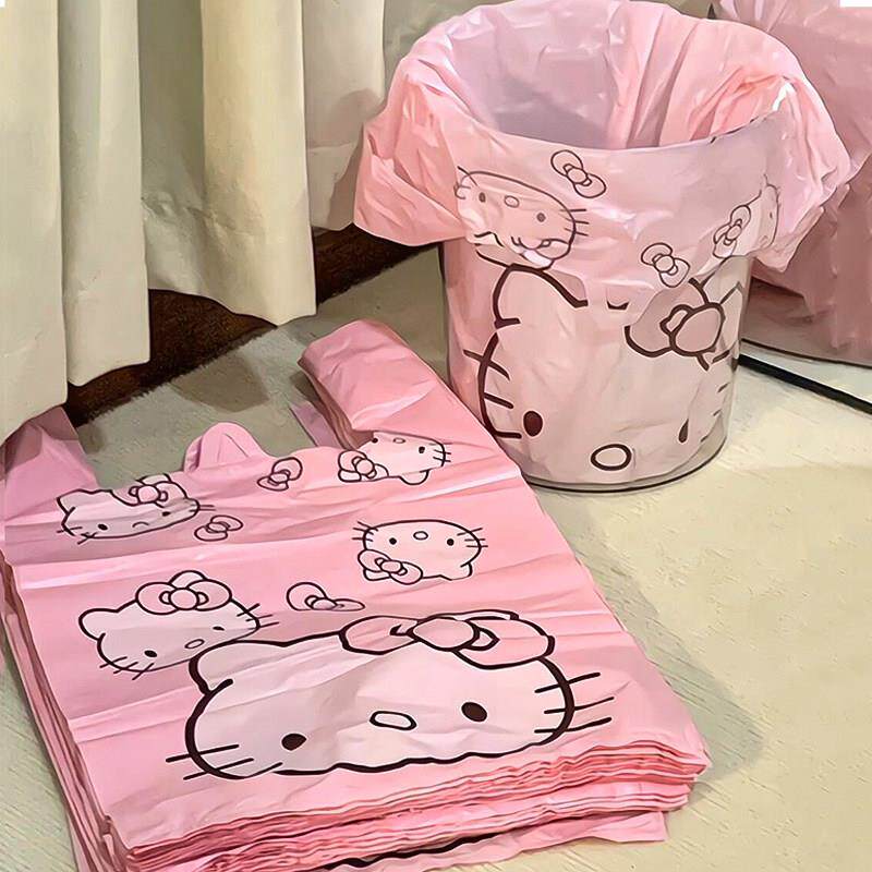 哈喽kitty垃圾袋家用加厚手提式塑料袋女学生宿舍用收纳袋可爱