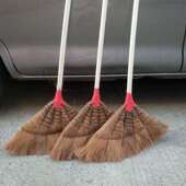 访客FK木柄棕毛扫把鬃毛笤帚扫地马路扫帚学校工厂车间木柄棕树皮