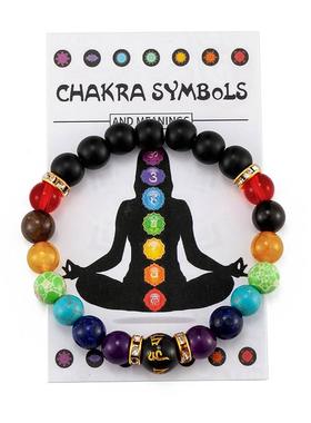 7 Chakra Bracelet with Meaning Cardfor Men Women Natural Cry
