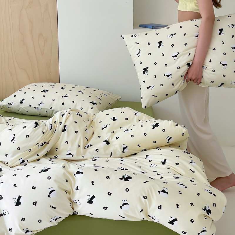 A类母婴纯棉天竺棉四件套 小清新全棉针织棉床笠床单被套秋冬床品