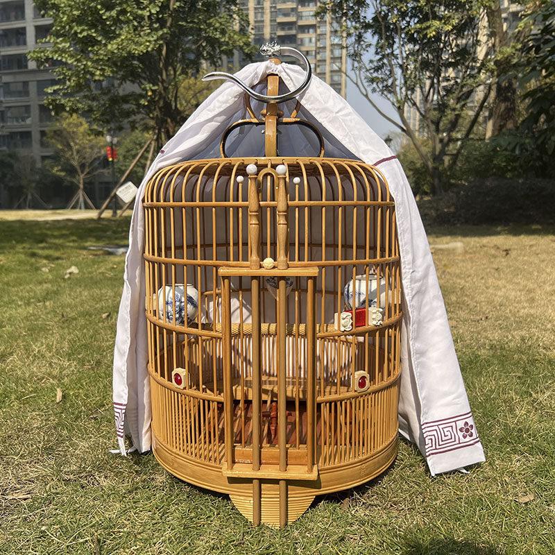 母笼竹笼画 画眉鸟笼新款大号全套鸟笼大全八哥手工专用竹制精品