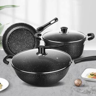 frying tool cooking 3set non stick soup pot pan