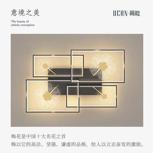 新中式客厅吸顶灯现代简约中国风卧室灯2021年新款全屋灯具套餐