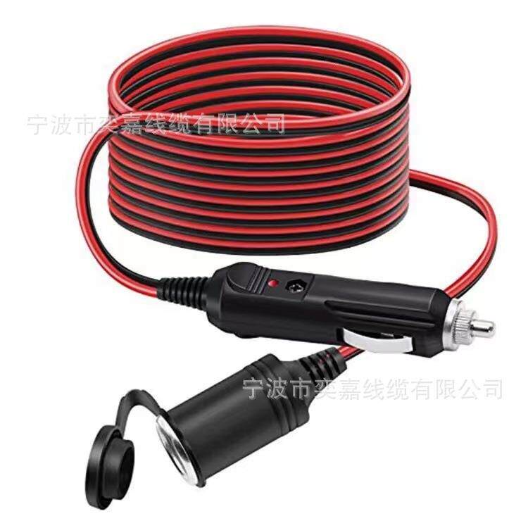 车载点烟器延长线汽车电源线插座汽车母座带防尘防水盖子