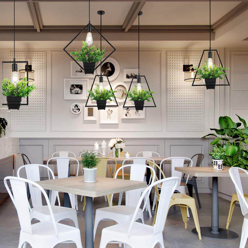 吧台吊灯创意植物灯餐厅店火锅店酒店吊餐饮装饰宏兴图灯橱饭窗绿
