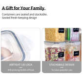 密封储物罐8件套防潮防虫米桶食品级收纳盒pp塑料透明密封罐