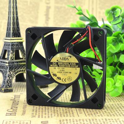 防水ADDA 8015 AD0812UB-D91GP 12V 0.28A 8CM/厘米 双滚珠风扇