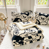 羊羔绒毛毯被套毯子加厚牛奶绒午休毯保暖汽车多功能沙发盖毯双层