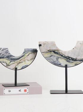 样板间书柜装饰摆件售楼处展ZTO柜中式博古架茶室茶新柜房书装软