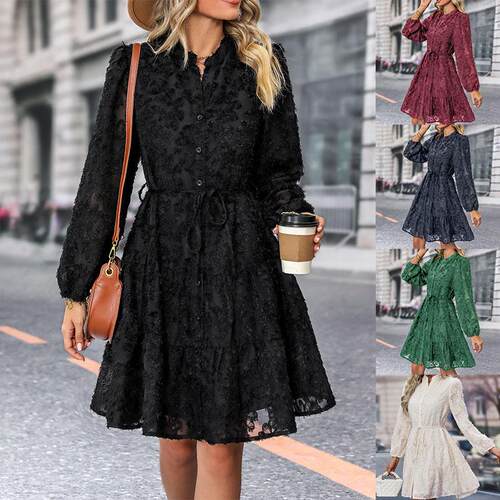 Date party lace long sleeved dress