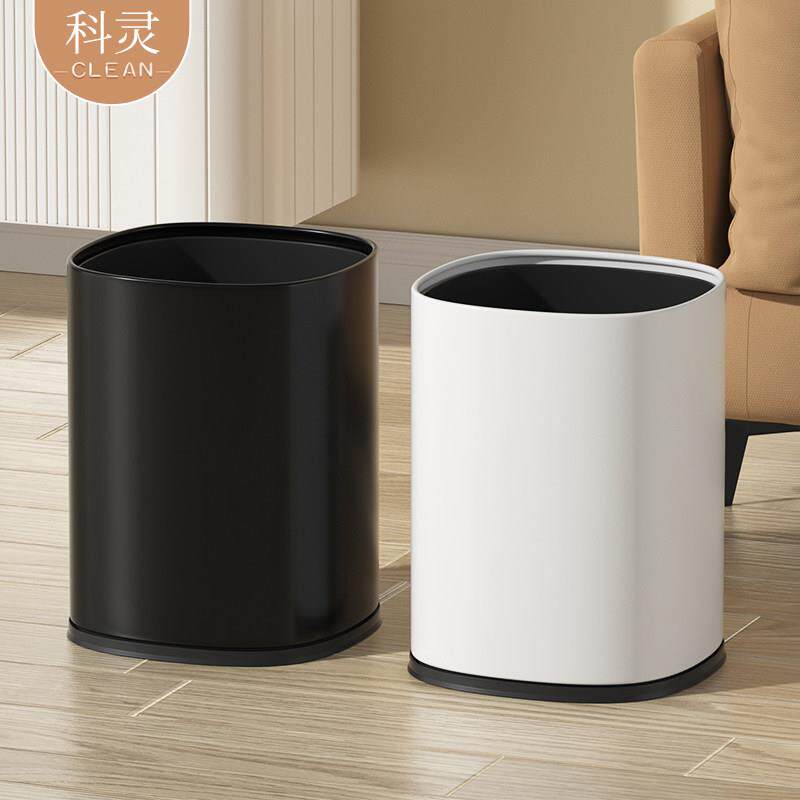 双层垃圾桶无盖家用客厅轻奢高颜值创意卧室厨房大号厕所办公酒店