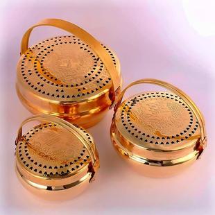 婚庆传统铜火炉火冲结婚火铳囱暖手脚炉铜火盆旺火盆新娘陪嫁嫁妆