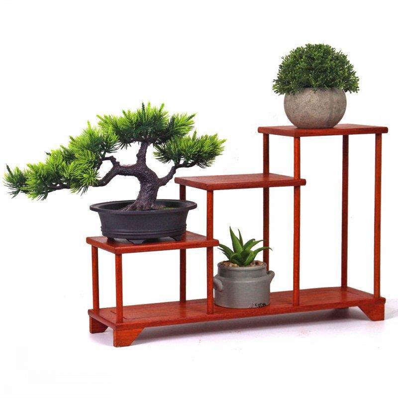 实木花架多层花盆架子木制盆景架客厅室内花架盆景架置物架博古架