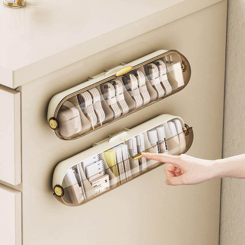 数据线收纳盒电源充电线手机充电线盒壁挂式绕线器桌面整理线集线