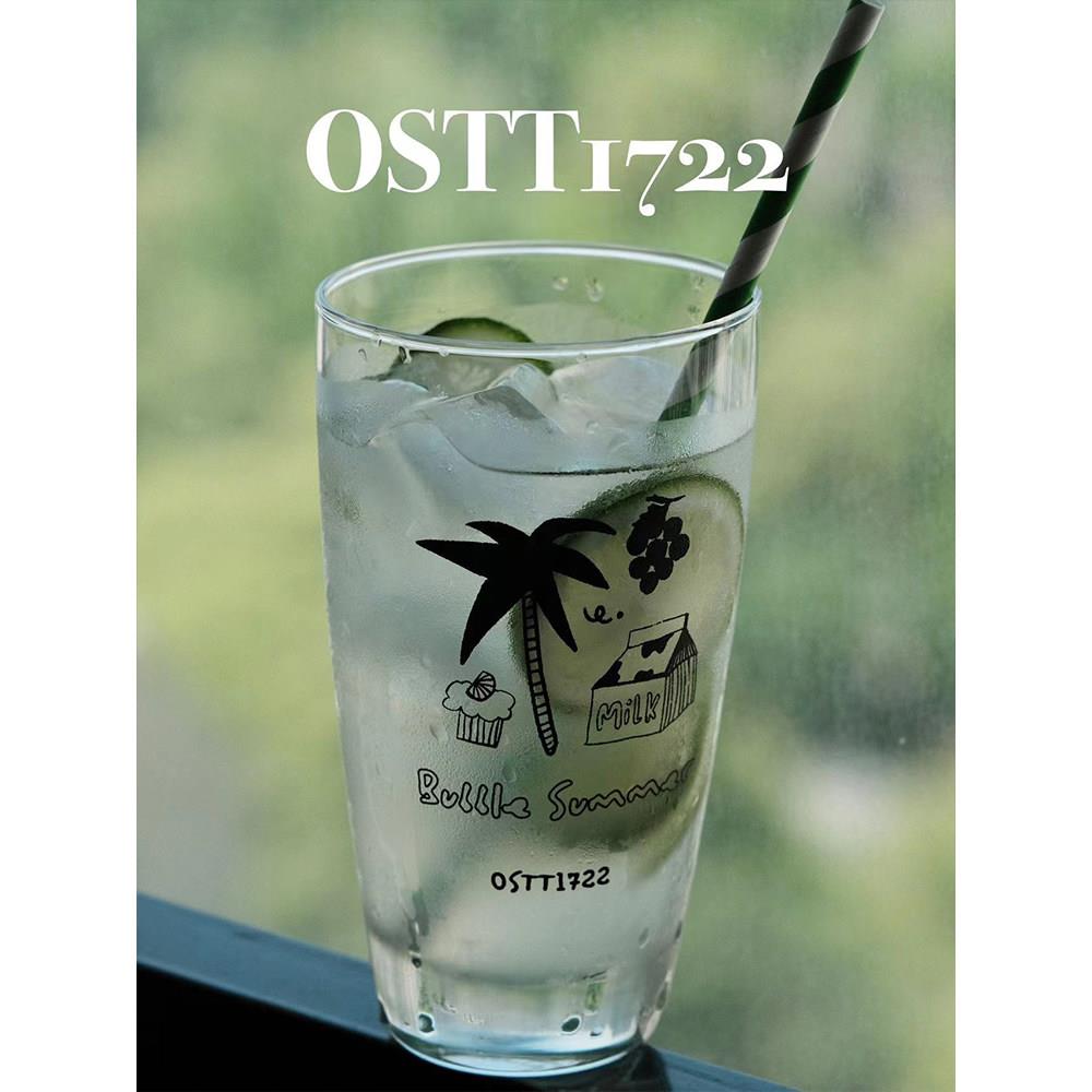 OSTT1722〈无尽夏日〉原创玻璃咖啡牛奶耐高温冷热ins插画简约杯图片