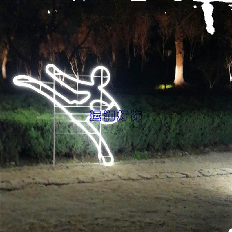 灯光节造型灯户外商业街亮化 发光生命在于运动LED装饰商场灯光秀