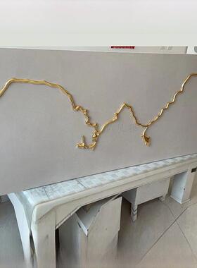 锻铜浮雕黄铜长江壁画紫铜浮雕画手工贴金箔山水画铜版画装饰定做