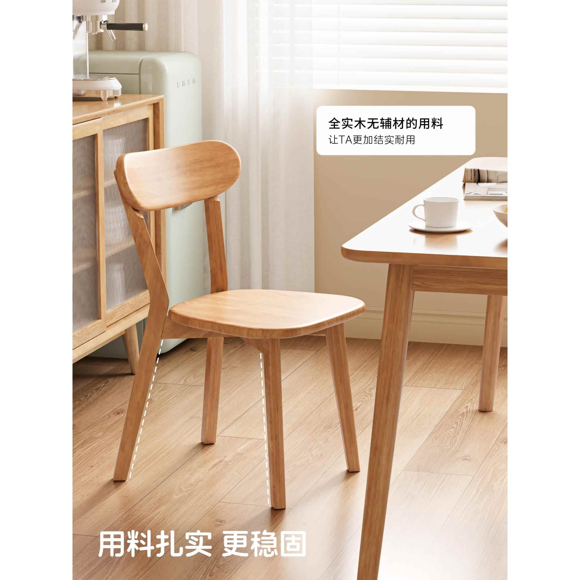 实木桌椅子餐椅家用餐商用简约新款靠背椅椅木头复ZZH-8061古厅餐