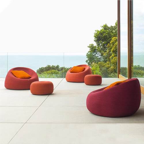 北欧创意户外庭院沙发民宿休闲编懒人藤编发别726墅鸟绳沙沙发家