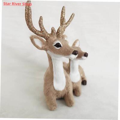 Artificial Lying Christmas Simulation Sika Deer Reindeer Fai