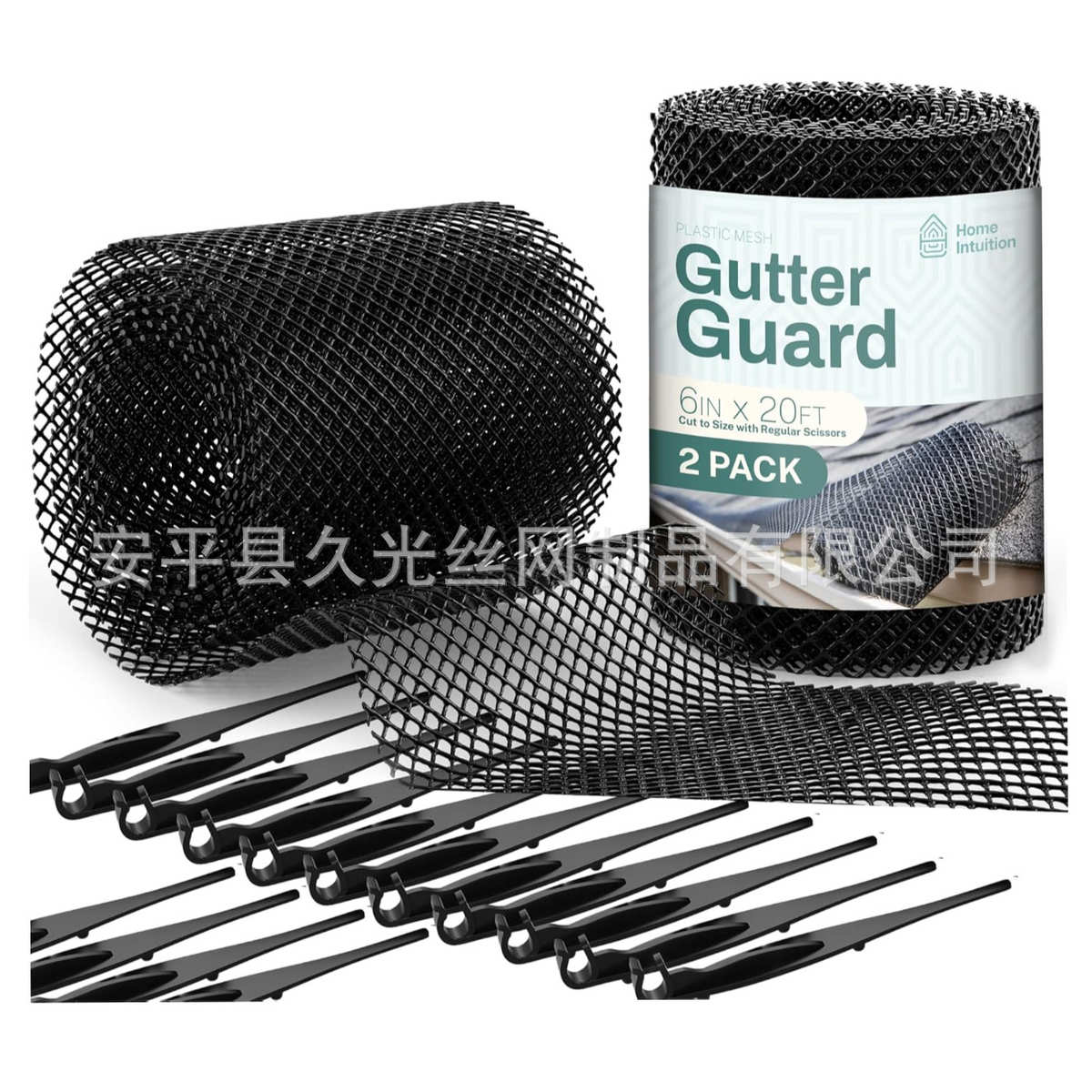 亚马逊落叶过滤网塑料排园艺天沟黑色网格屋檐防网水槽网  防护网
