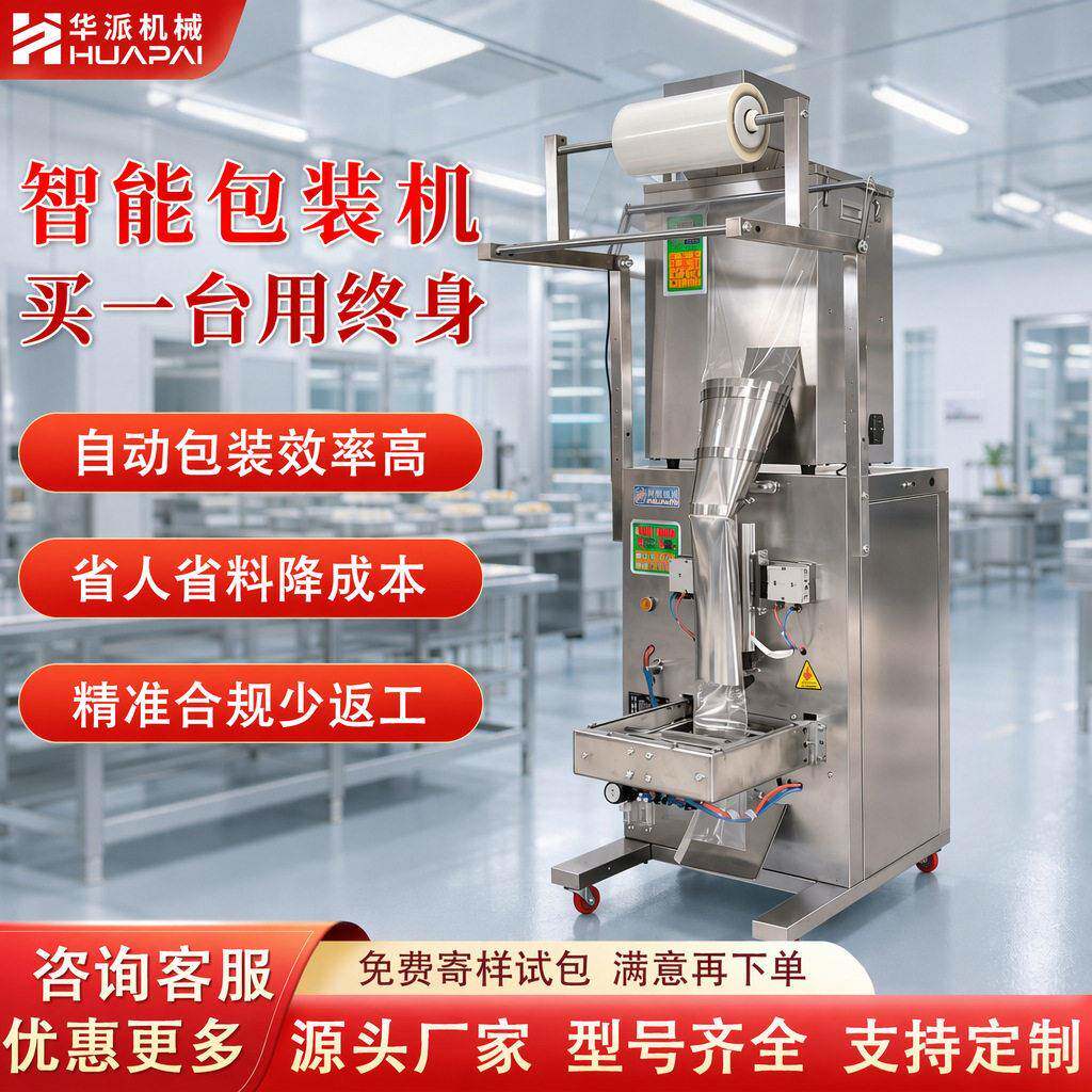 华派全自动立式多功能粉末包装机食品制茶叶称重定量不锈钢