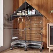 鹦鹉笼户生态屋黑凤凰画眉虎皮繁殖箱八哥专用鸟笼冬新小